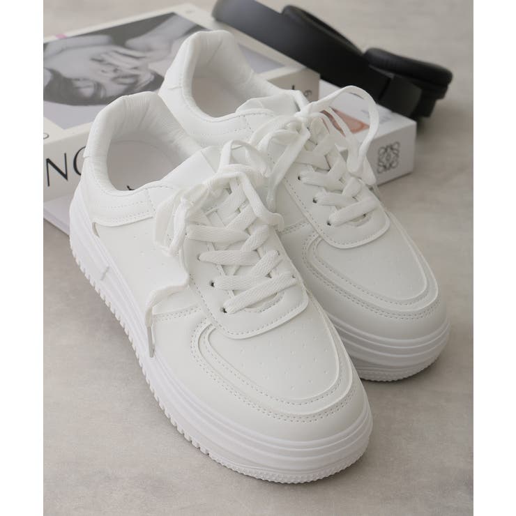 【25年春夏再販】軽量 厚底ソール ベーシック コートスニーカー | DEMETER | 詳細画像70 