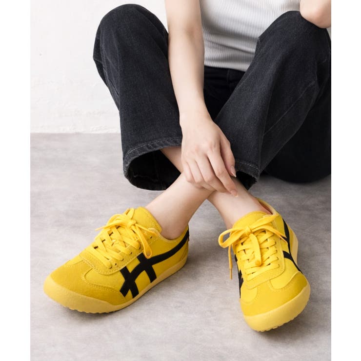 イエロー/ブラック | 【26年春夏新作】軽量 配色デザイン ローカットスニーカー | DEMETER