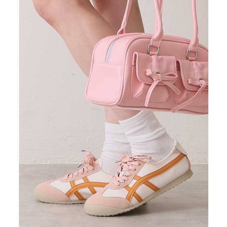 オフホワイト/ピンク | 【26年春夏新作】軽量 配色デザイン ローカットスニーカー | DEMETER