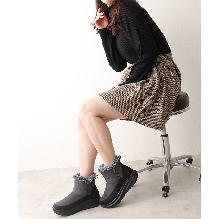 【25年秋冬新作】撥水＆防寒仕様 ボリュームファー ショート スノーブーツ | DEMETER | 詳細画像24 