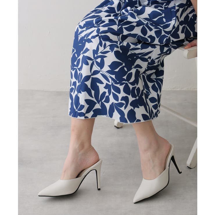 アイボリー | 【25年春夏再販】10.0cm ポインテッドトゥ ピンヒール ミュール | DEMETER