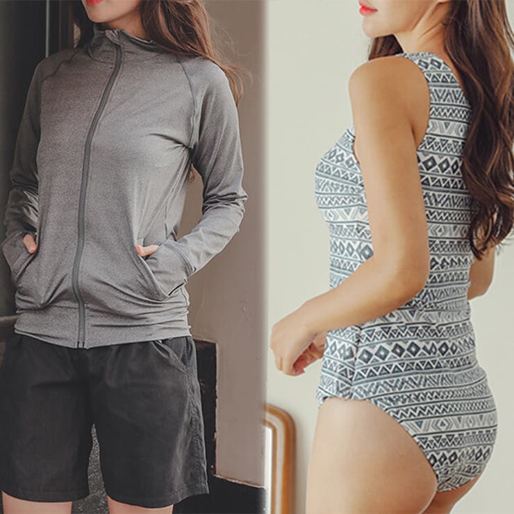 タンキニセパレート 長袖ラッシュガード ショートパンツ付き | レースレディース  | 詳細画像10 