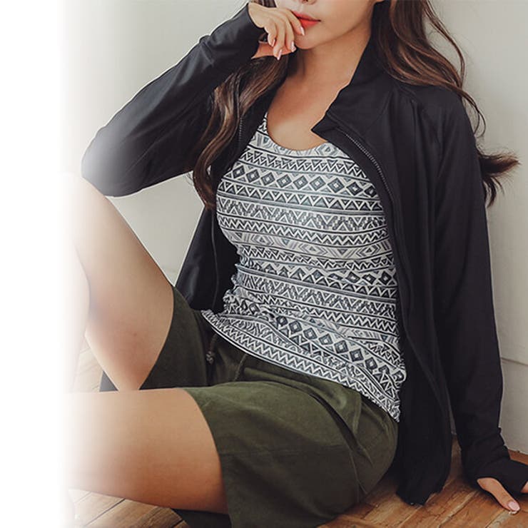 タンキニセパレート 長袖ラッシュガード ショートパンツ付き | レースレディース  | 詳細画像16 