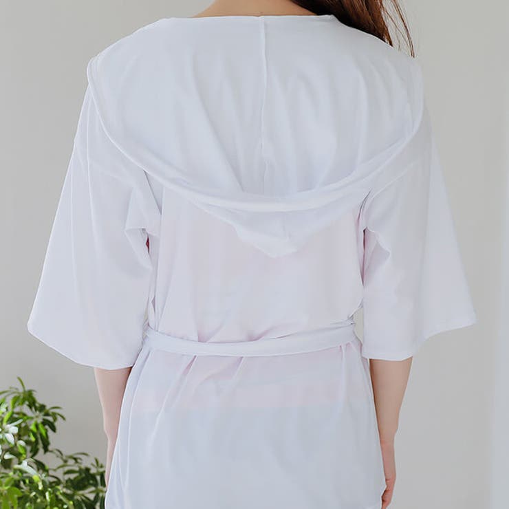 ラッシュガード付き ボーダー柄セパレート 水着4点セット | レースレディース  | 詳細画像17 