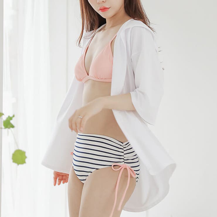 カバーアップ付き ハイウエストビキニ 水着3点セット | レースレディース  | 詳細画像8 