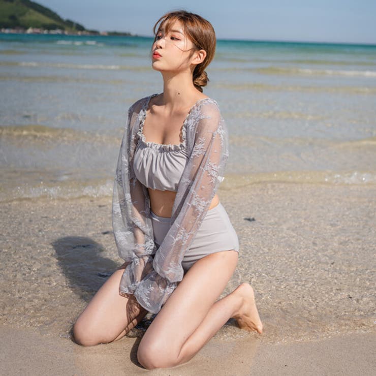 ビキニセット 水着2点セット 袖付き水着 | レースレディース  | 詳細画像17 