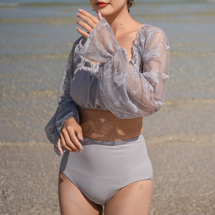 ビキニセット 水着2点セット 袖付き水着 | レースレディース  | 詳細画像18 