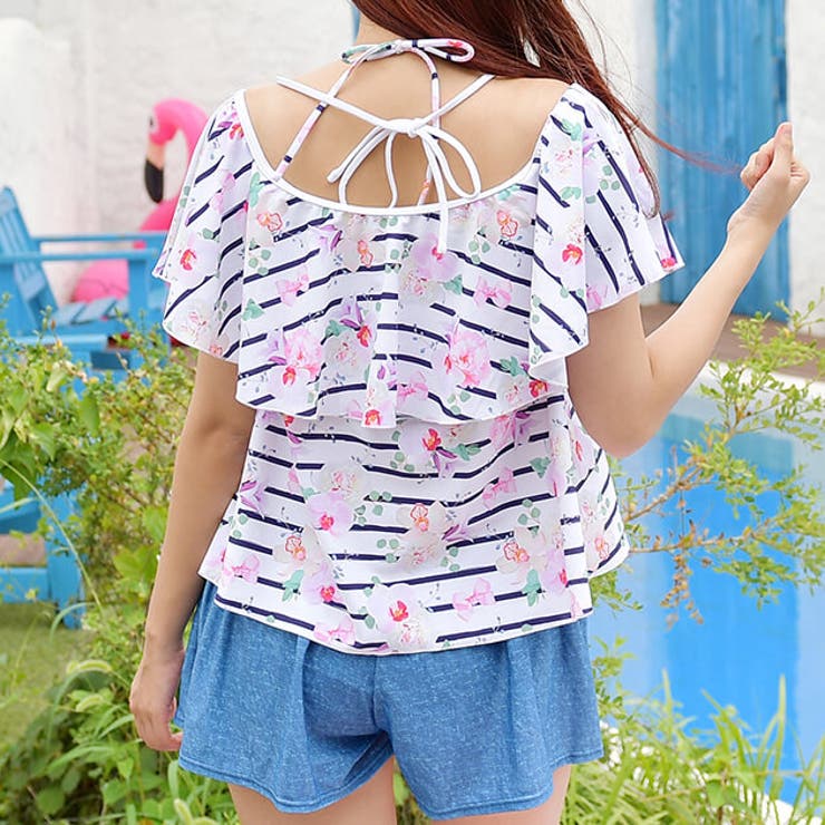 オフショルカバーアップ付 ビキニ 4点 | レースレディース  | 詳細画像11 