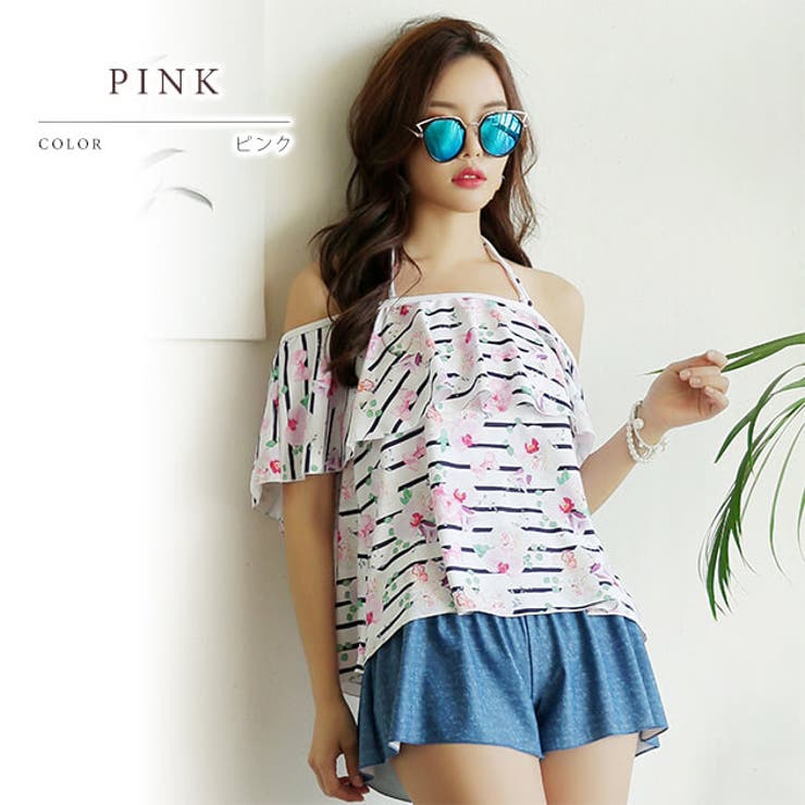 オフショルカバーアップ付 ビキニ 4点 | レースレディース  | 詳細画像8 