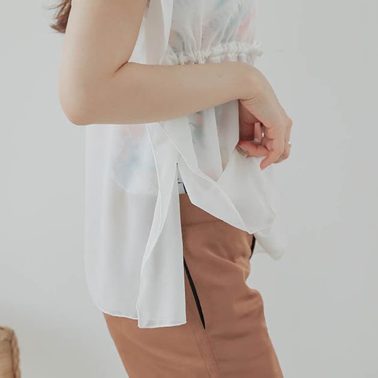 シフォンカバートップス＆ショートパンツ付き キャミソールタンキニ 水着4点セット | レースレディース  | 詳細画像17 