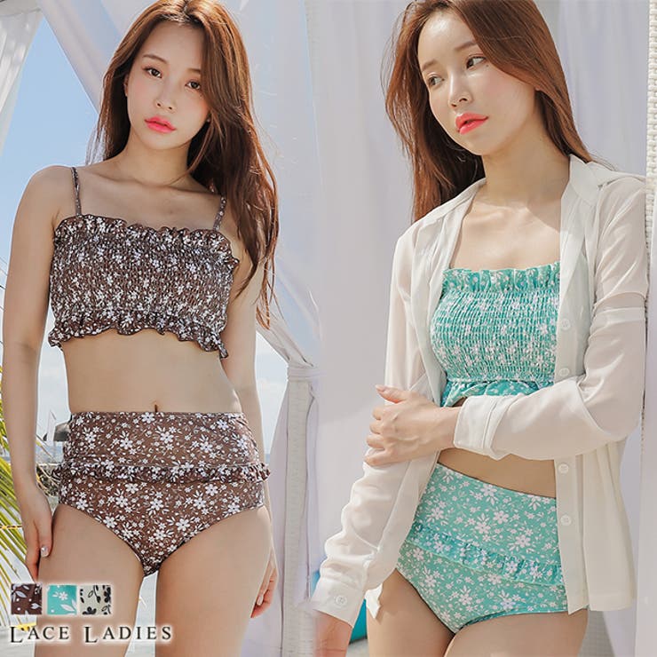 長袖シャツ付き 水着3点セット レディース水着 | レースレディース  | 詳細画像1 