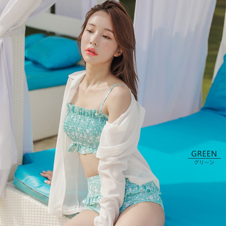 長袖シャツ付き 水着3点セット レディース水着 | レースレディース  | 詳細画像10 