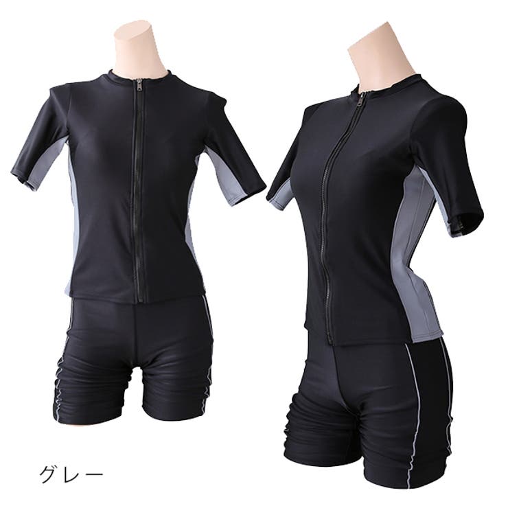 半袖 フィットネス セパレート水着[品番：LCLW0001822]｜レース