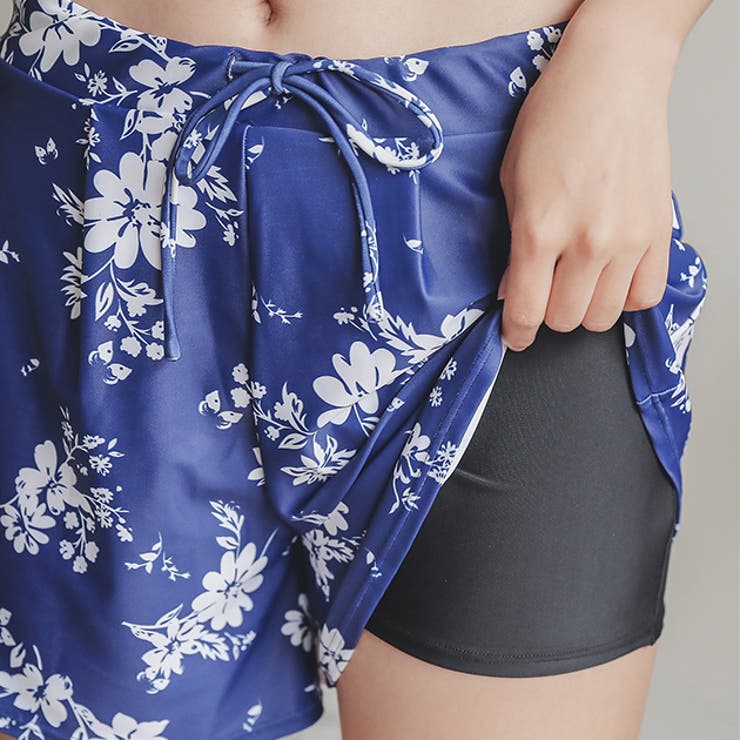 カバーアップ付 ホルターネックタンキニ 水着3点セット | レースレディース  | 詳細画像19 