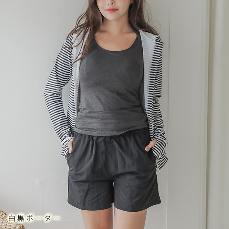 ラッシュガード フードパーカー＆ショートパンツ ホルターネック | レースレディース  | 詳細画像11 