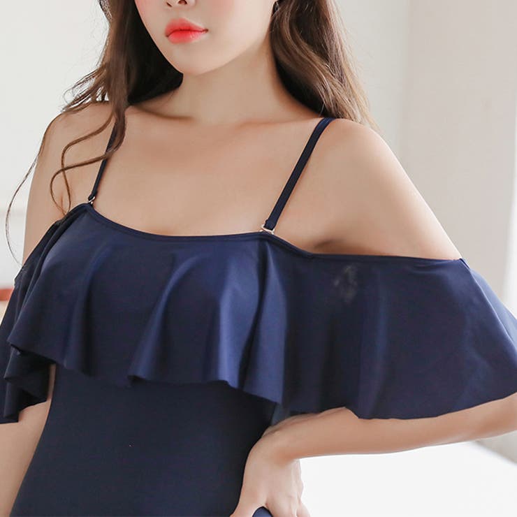 ペプラムデザインバンドゥビキニ水着2点セットバンドゥバンドゥーフリル盛れるかわいい女性スイムウェアセパレートレディースママ水着海プールビーチ