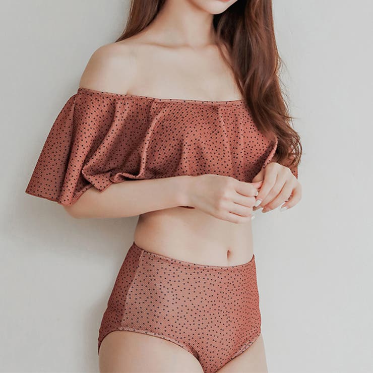 レースレディース Lace Ladies シャーリングオフショルビキニ