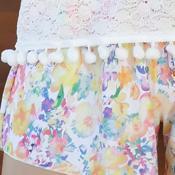 花柄ビキニ ショートパンツ レースカバーアップ付き | レースレディース  | 詳細画像19 