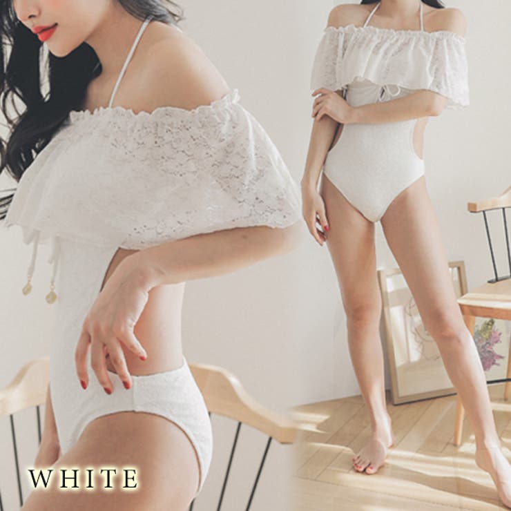 スカート付き バックデザイン ワンピース水着2点セット | レースレディース  | 詳細画像12 