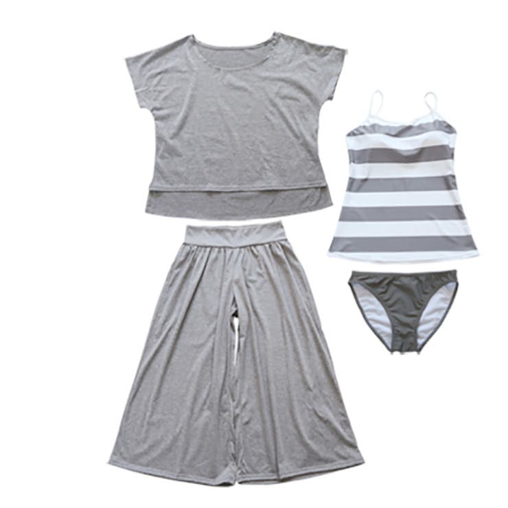 体型カバー ロングズボン ボーダータンキニ | レースレディース  | 詳細画像12 