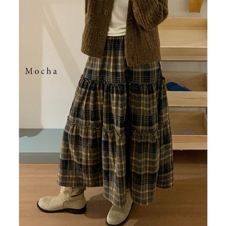 配色 チェック柄 ティアード | レースレディース  | 詳細画像8 
