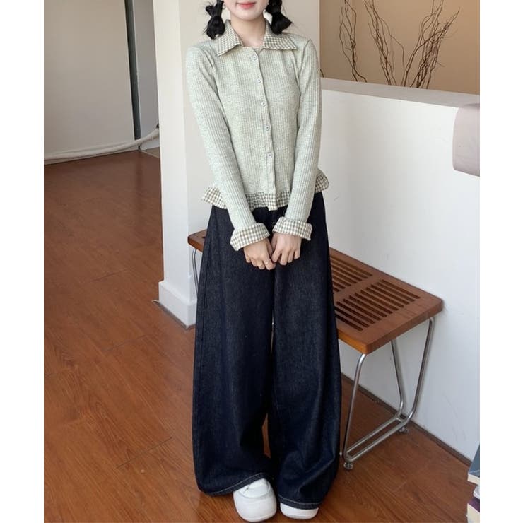 配色 チェック フェイクレイヤード | レースレディース  | 詳細画像6 