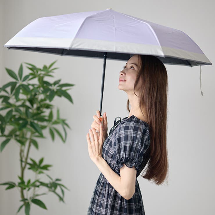 【雨晴兼用】コンパクト 配色 ライン | レースレディース  | 詳細画像1 