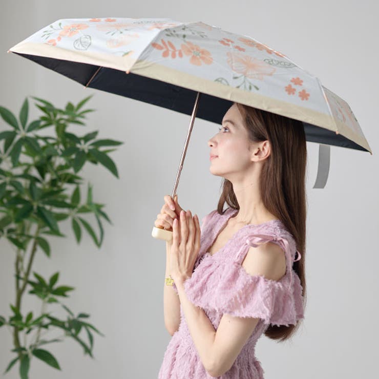 【雨晴兼用】花柄 プリント コンパクト | レースレディース  | 詳細画像1 