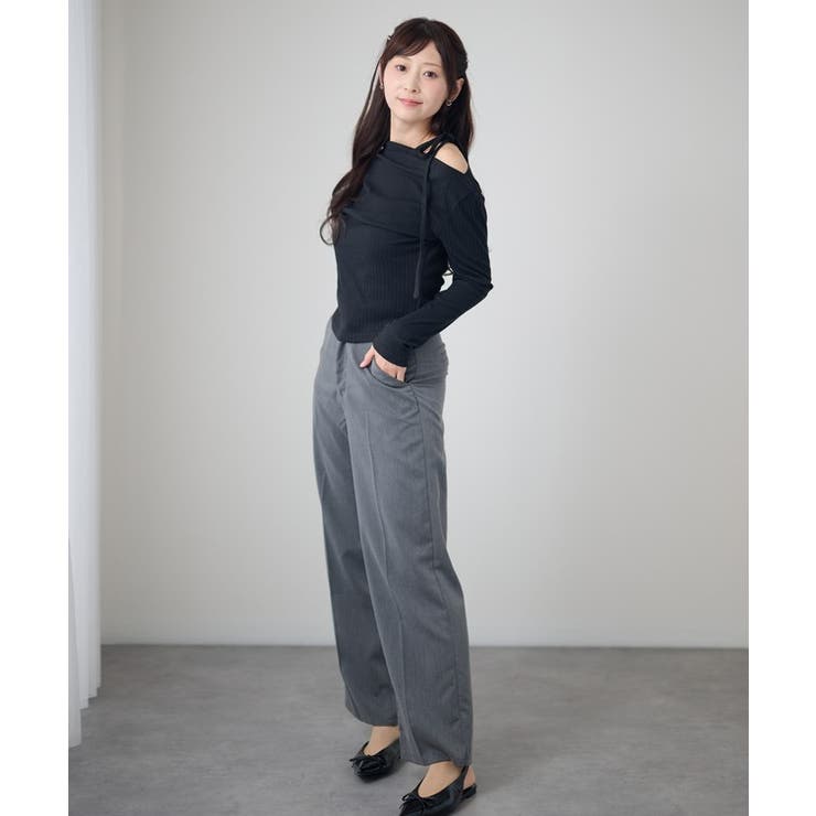 DAYRA リボンショルダー アシンメトリー | レースレディース  | 詳細画像4 