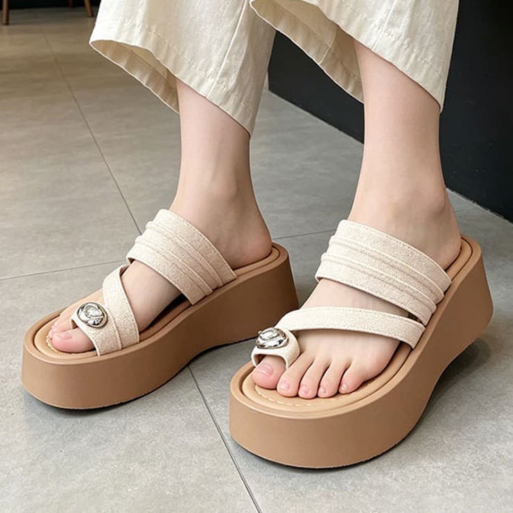 ビジュー付き 厚底 トング | レースレディース  | 詳細画像1 