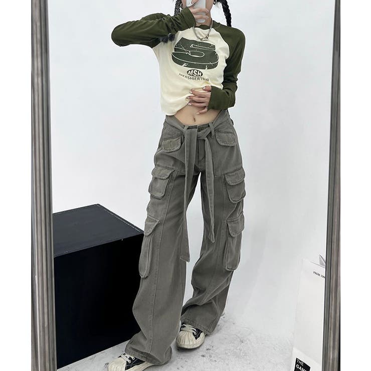 ヴィンテージ風 ナンバープリント クロップド丈 | レースレディース  | 詳細画像10 