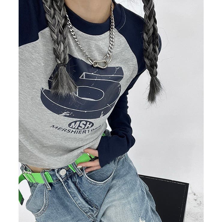 ヴィンテージ風 ナンバープリント クロップド丈 | レースレディース  | 詳細画像4 