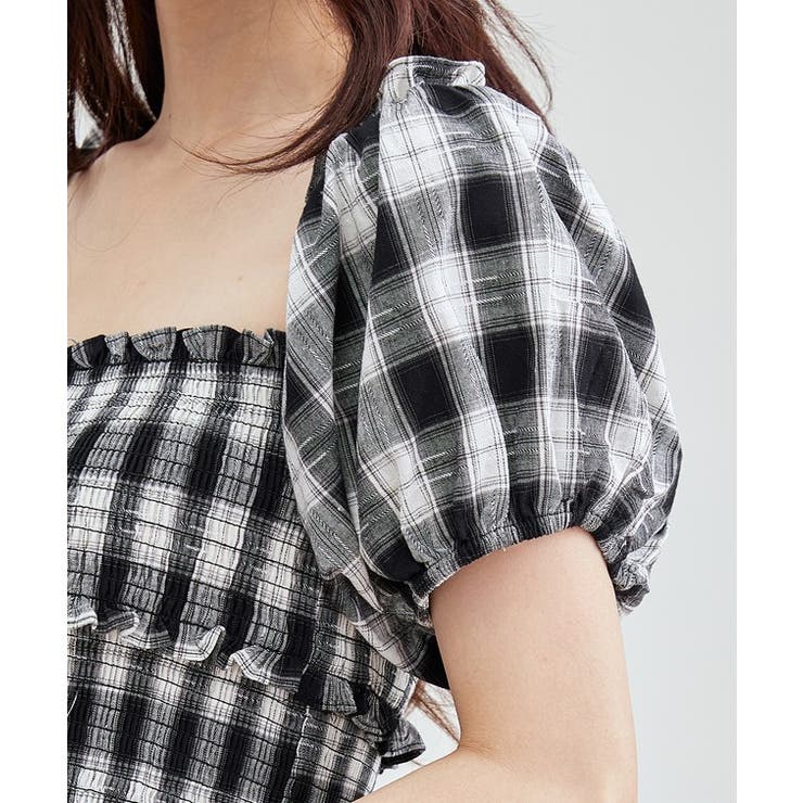 2way チェック柄 フロントリボン | レースレディース  | 詳細画像11 