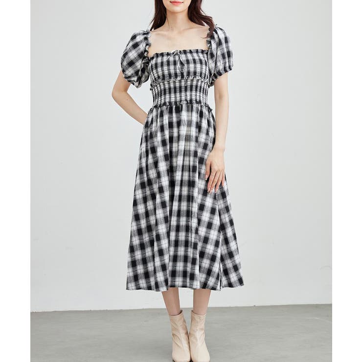 2way チェック柄 フロントリボン | レースレディース  | 詳細画像8 