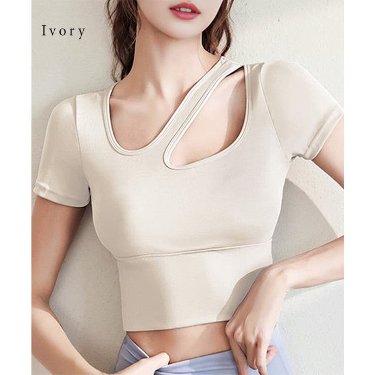 ラウンドネック アシンメトリー 半袖 | レースレディース  | 詳細画像16 