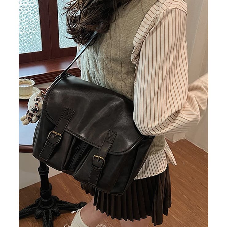 レザー調 多ポケット スクエア | レースレディース  | 詳細画像6 