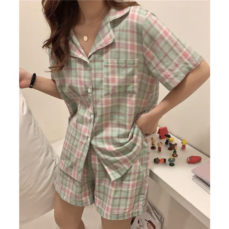 チェック柄 半袖 ショート | レースレディース  | 詳細画像12 