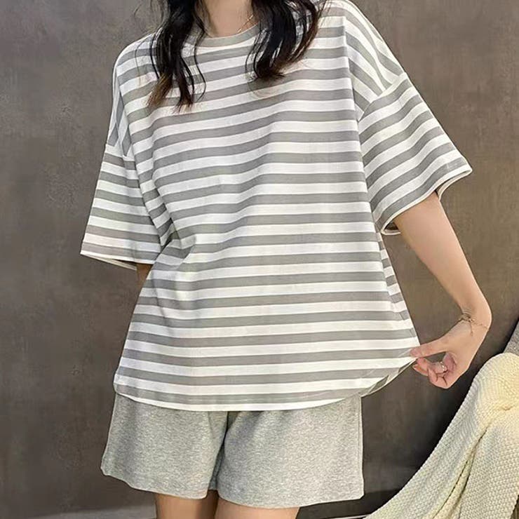 配色 ボーダー柄 半袖 | レースレディース  | 詳細画像1 