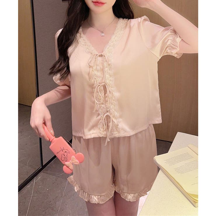 Vネック フリル リボン | レースレディース  | 詳細画像10 