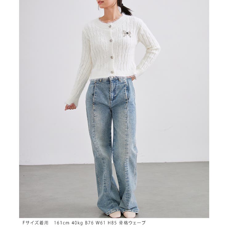 リボン ブローチ付き シャギー | レースレディース  | 詳細画像16 