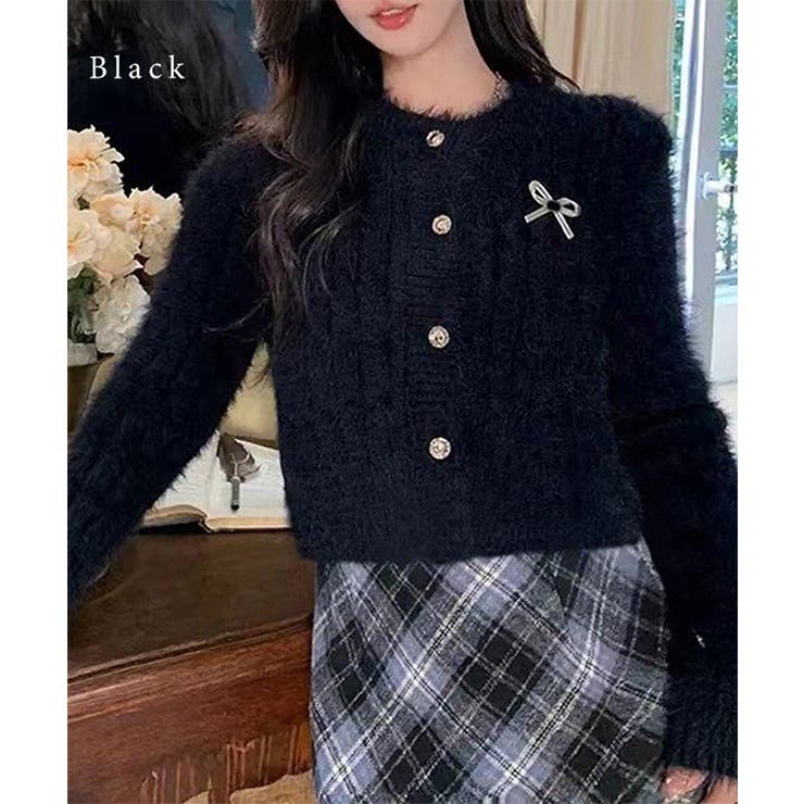 リボン ブローチ付き シャギー | レースレディース  | 詳細画像3 