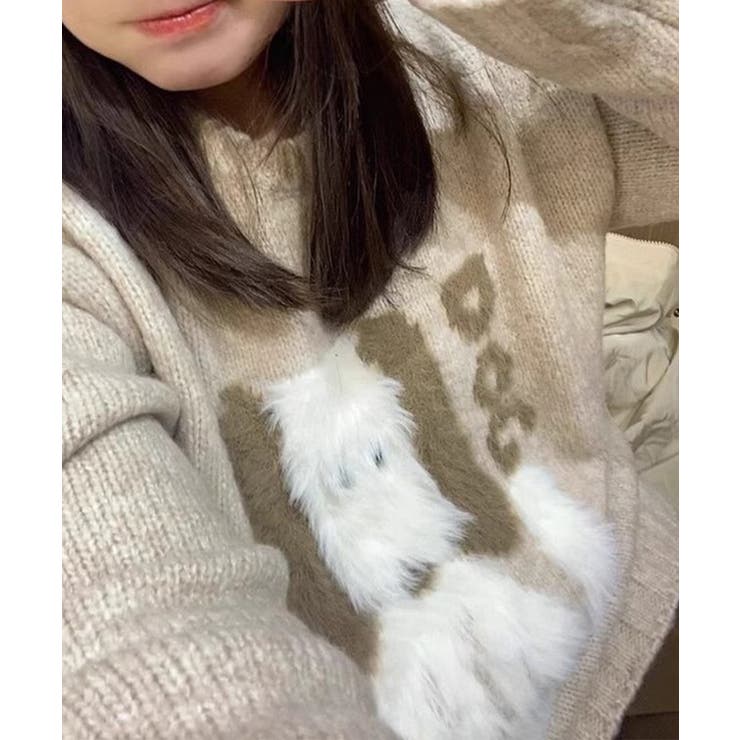 DOG柄 クルーネック ジャカード | レースレディース  | 詳細画像14 