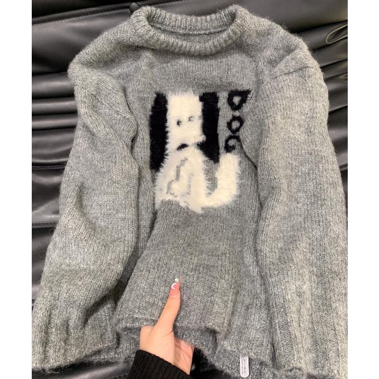 DOG柄 クルーネック ジャカード | レースレディース  | 詳細画像15 