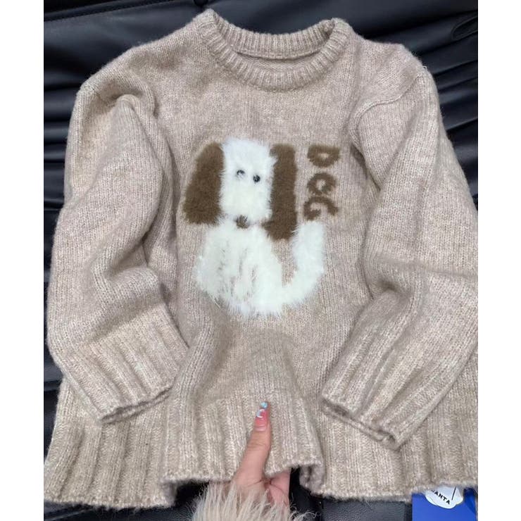 DOG柄 クルーネック ジャカード | レースレディース  | 詳細画像16 