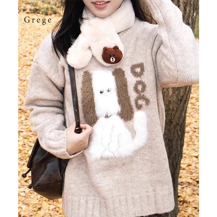 DOG柄 クルーネック ジャカード | レースレディース  | 詳細画像9 