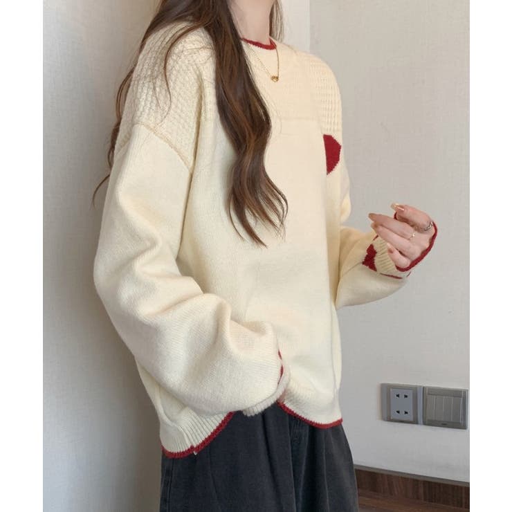 配色 ハート柄 ジャカード | レースレディース  | 詳細画像11 