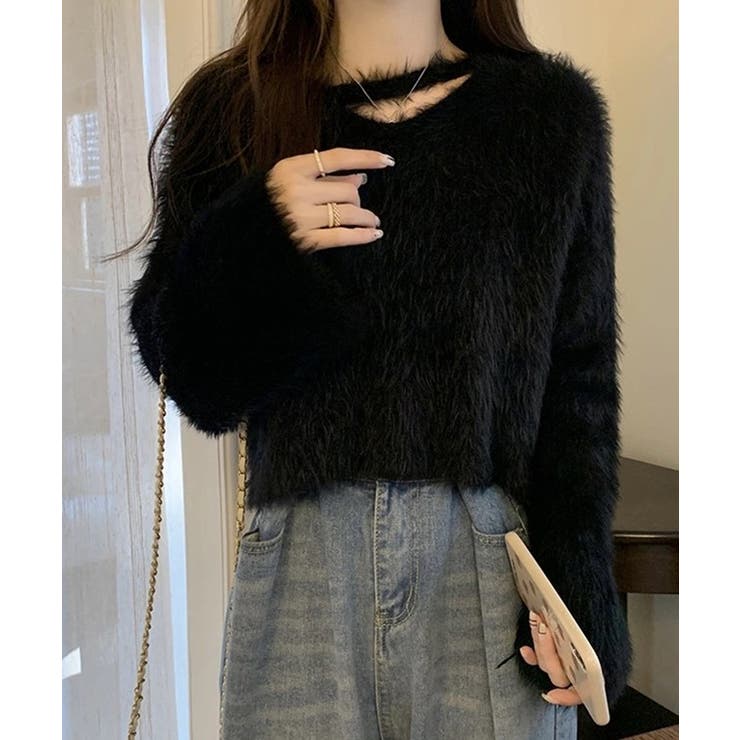 Vネック シャギー ベルスリーブ | レースレディース  | 詳細画像5 