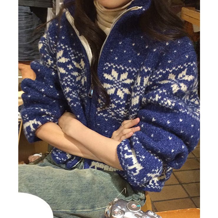 ノルディック柄 ダブルジップ 長袖 | レースレディース  | 詳細画像8 