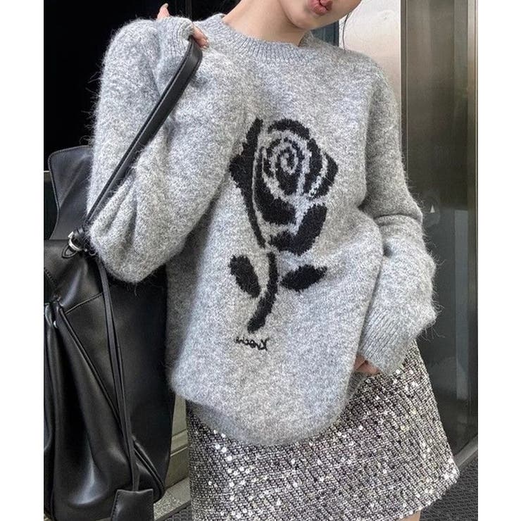 配色 ローズ柄 シャギー | レースレディース  | 詳細画像5 