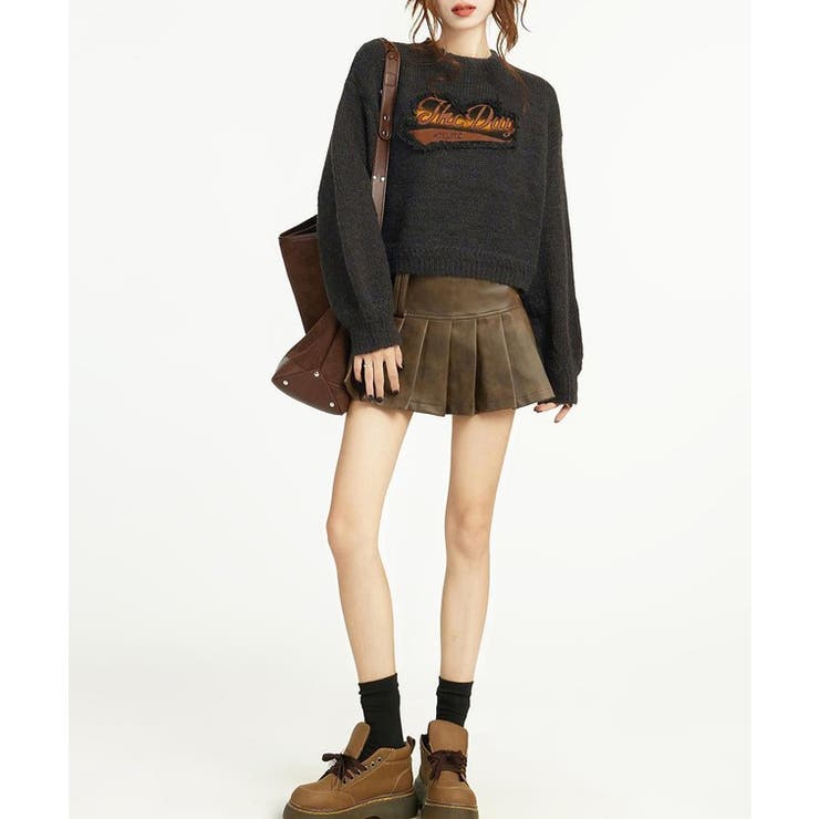 クルーネック パッチワーク ロゴ | レースレディース  | 詳細画像7 